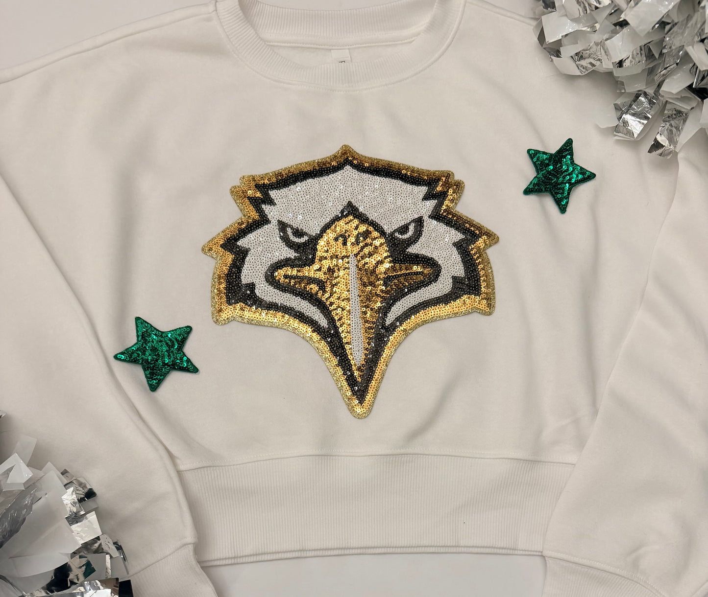 Eagles Crop Sweatshirt with 2 Stars