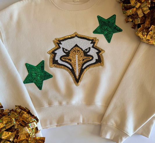 Eagles Crop Sweatshirt with 2 Stars