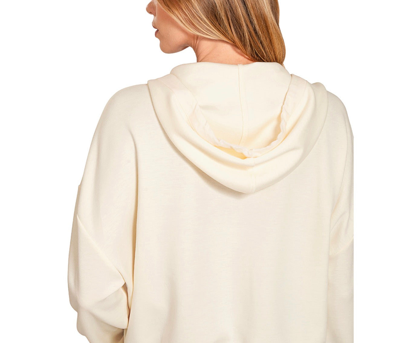 Soft Scuba Full Zip Jacket with Large Sequin Patch+ 2 Stars