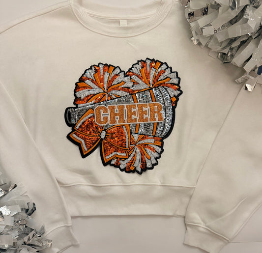 Cheer Single Patch Crop Sweatshirt