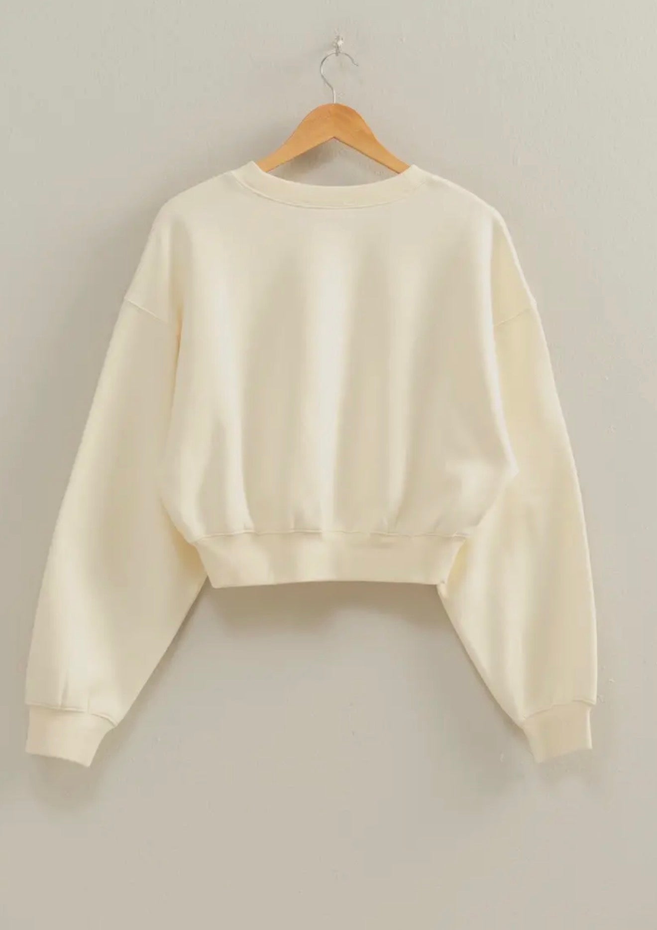 Adult Bobcats Crop Pullover with Single Sequin Patch