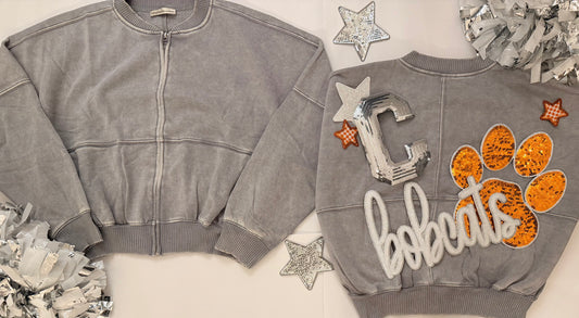 Game Day Acid-Washed Fleece Jacket